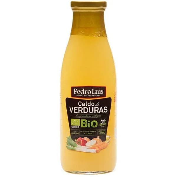 Caldo de verduras ecológico PEDRO LUIS, botella 750 ml - 0.75 l - Imagen del producto en Findit