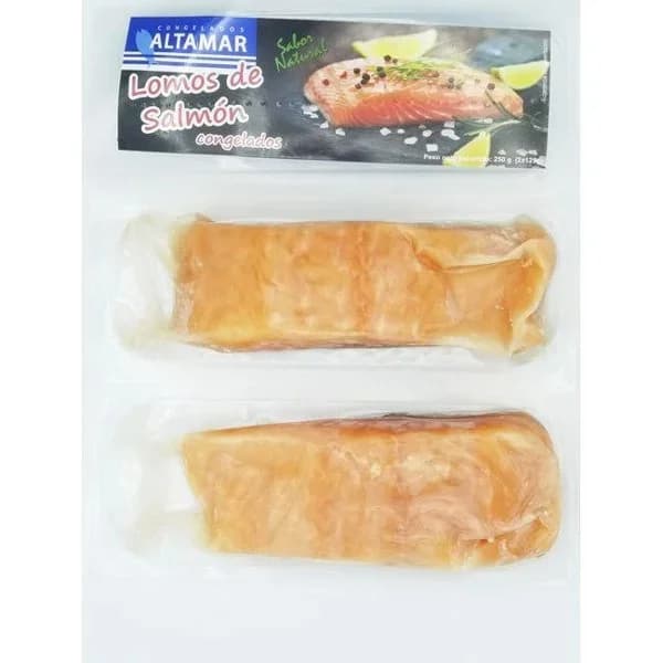 Lomos de salmón noruego sin piel ALTAMAR, bandeja 250 g - 0.25 kg - Imagen del producto en Findit