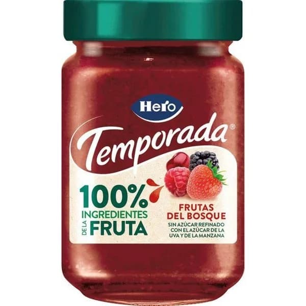 Mermelada de fr. del bosque de temporada 100% HERO, frasco 280 g - 0.28 kg - Imagen del producto en Findit