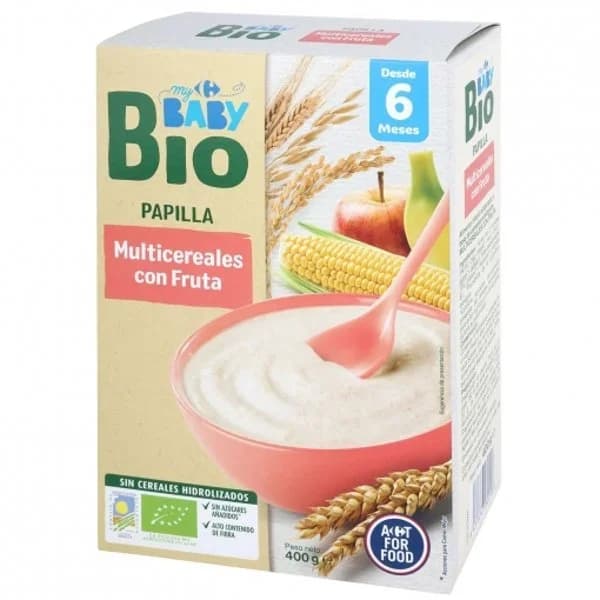 Papilla multicereales con fruta desde 6 meses ecológico Carrefour Baby Bio 400 g. - 0.4 kg - Imagen del producto en Findit
