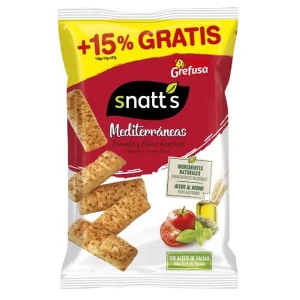Snatts Bocaditos Tomate y Orégano - 0.11 kg - Imagen del producto en Findit