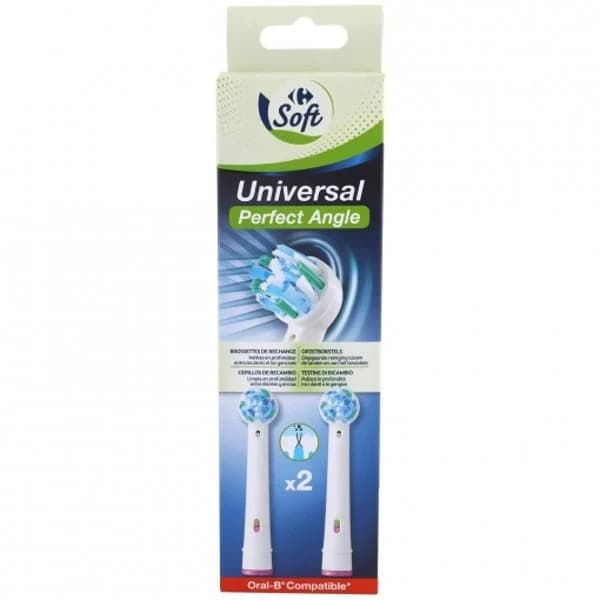 Recambios cepillo batería universal Perfect Angle Carrefour Soft 2 ud. - 2 ud - Imagen del producto en Findit