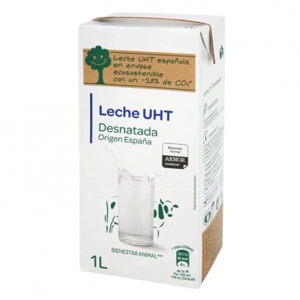 Leche desnatada brik 1 l. - 1 l - Imagen del producto en Findit