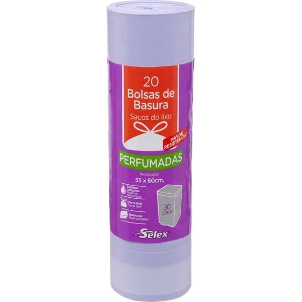 Bolsa Basura Perfumada Autocierre 30L - 1 ud - Imagen del producto en Findit