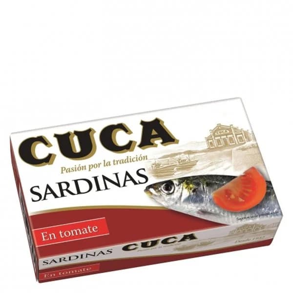 Sardinas en tomate Cuca sin gluten y sin lastosa 80 g. - 0.09 kg - Imagen del producto en Findit