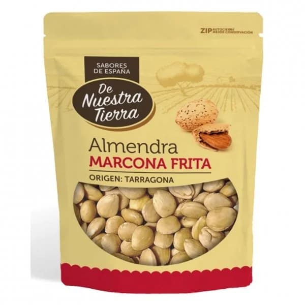 Almendra marcona frita y salada De Nuestra Tierra doy pack 90 g. - 0.09 kg - Imagen del producto en Findit