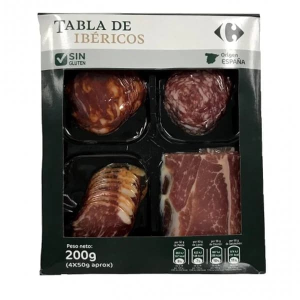 Tabla de ibéricos en lonchas Carrefour sin gluten 200 g. - 0.2 kg - Imagen del producto en Findit