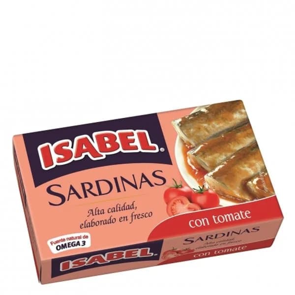 Sardinas con tomate Isabel sin gluten y sin lactosa 81 g. - 0.08 kg - Imagen del producto en Findit
