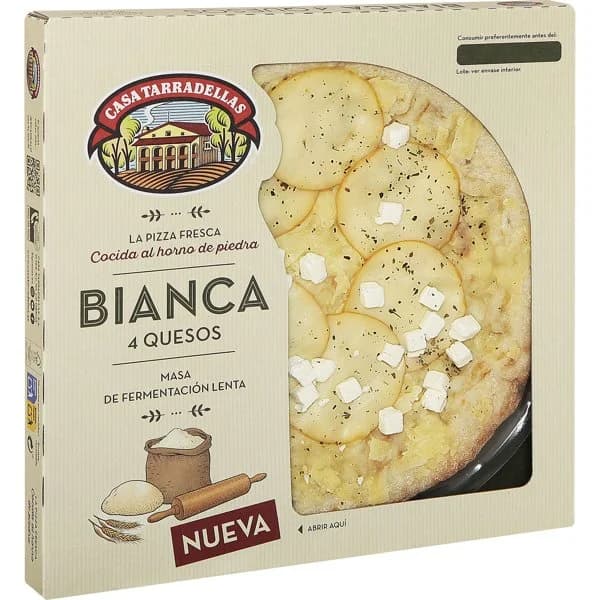 Pizza bianca con fermentación lenta TARRADELLAS, 1 ud, 400 g - 0.4 ud - Imagen del producto en Findit