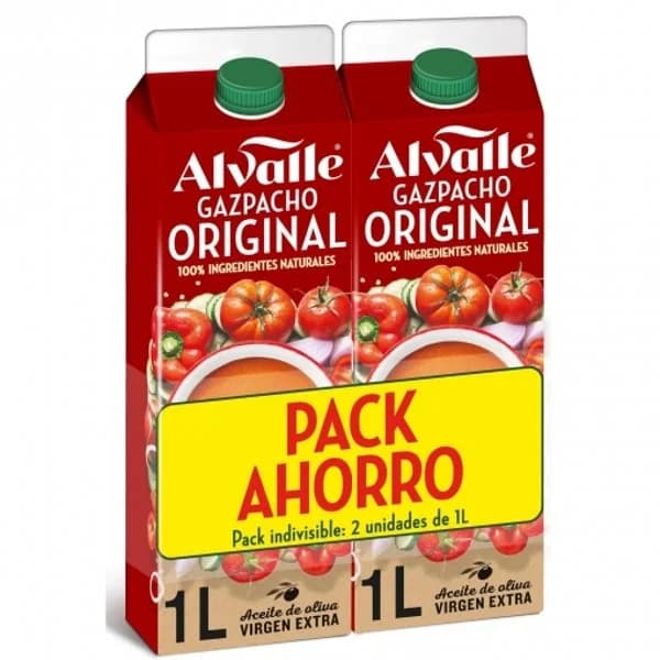 Gazpacho original Alvalle pack de 2 unidades de 1 l. - 2 ud - Imagen del producto en Findit