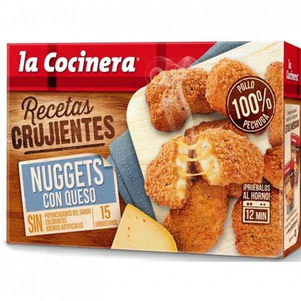 Nuggets de pollo-queso LA COCINERA, caja 350 g - 0.35 kg - Imagen del producto en Findit