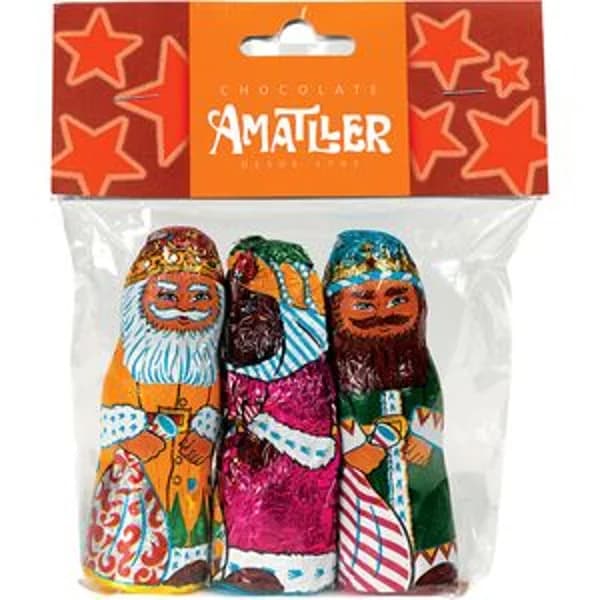 Chocolate figuritas reyes magos 3 unidades - 0.08 kg - Imagen del producto en Findit