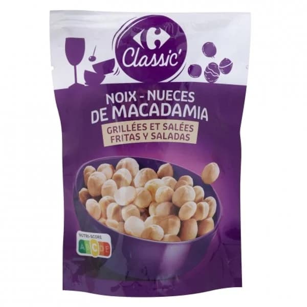 Nueces de macadamia fritas y saladas Carrefour 100 g. - 0.1 kg - Imagen del producto en Findit