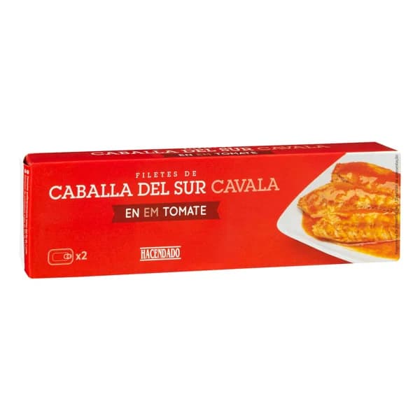 Filetes de caballa del sur en tomate Hacendado - 0.16 kg - Imagen del producto en Findit