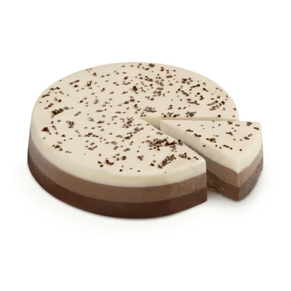 Tarta tres chocolates Hacendado congelada - 0.88 kg - Imagen del producto en Findit