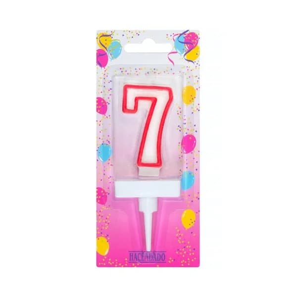 Vela de cumpleaños 7 Hacendado - 1 ud - Imagen del producto en Findit