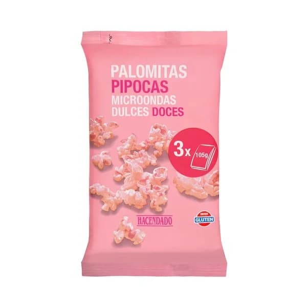Palomitas de maíz dulces Hacendado para microondas - 0.31 kg - Imagen del producto en Findit