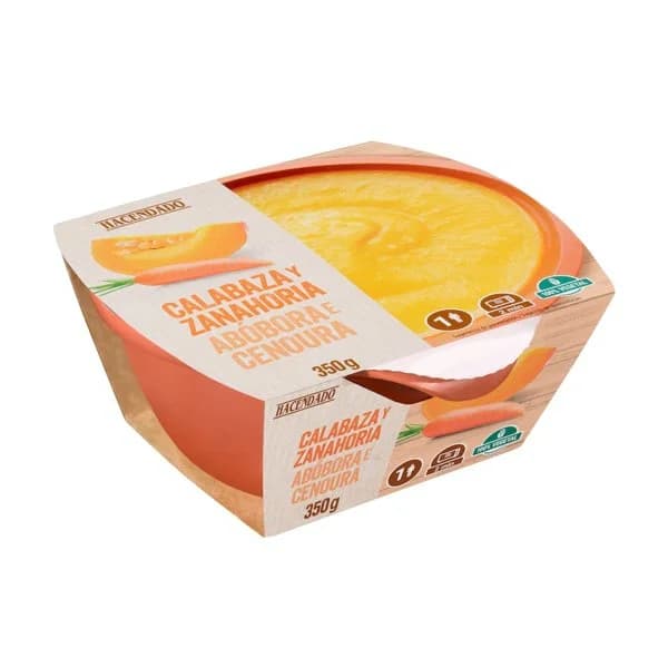 Crema de calabaza y zanahoria Hacendado - 0.35 kg - Imagen del producto en Findit