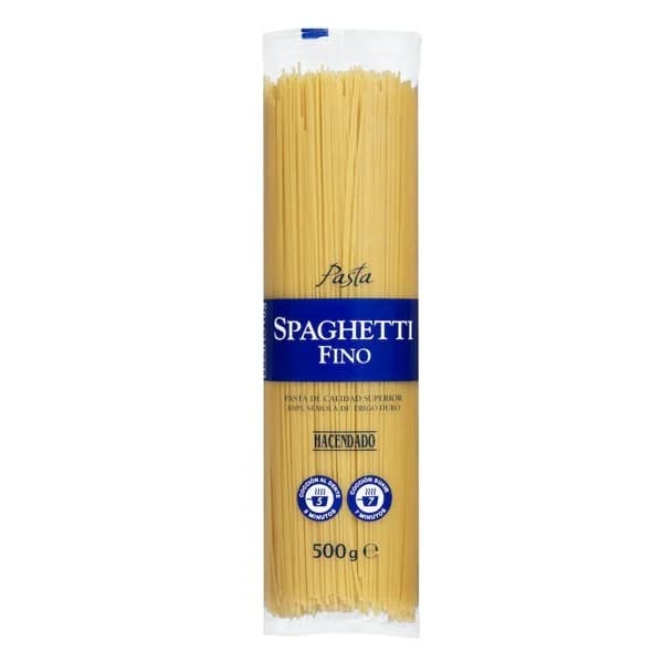 Spaghetti fino Hacendado - 0.5 kg - Imagen del producto en Findit