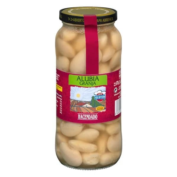 Alubia cocida granja Hacendado - 0.4 kg - Imagen del producto en Findit