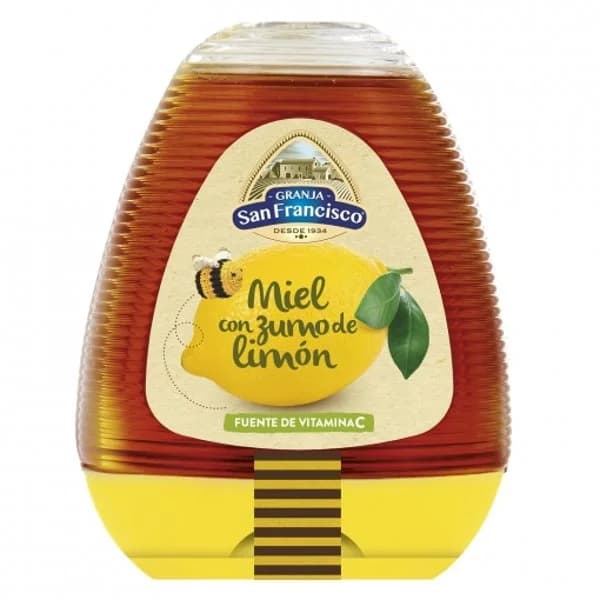 Miel con limón GRANJA SAN FRANCISO, dosificador 350 g - 0.35 kg - Imagen del producto en Findit
