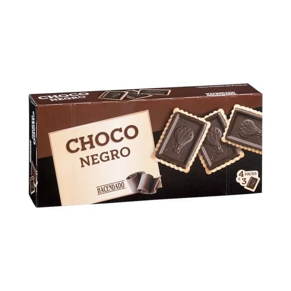 Galletas Choco negro con chocolatina Hacendado - 0.15 kg - Imagen del producto en Findit