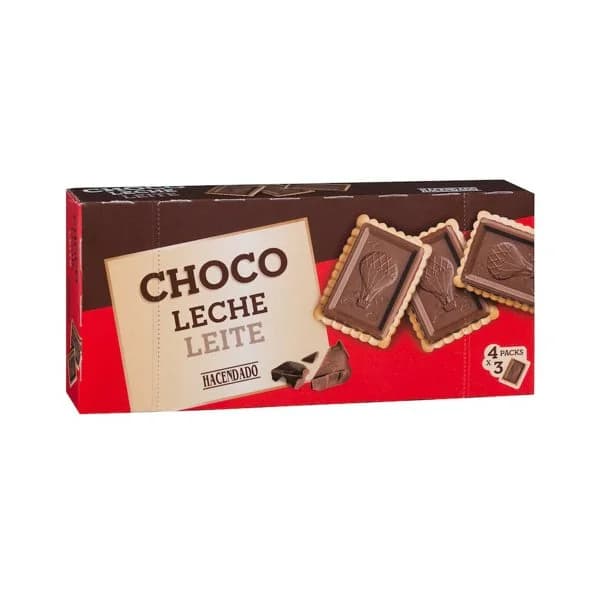Galletas Choco leche con chocolatina Hacendado - 0.15 kg - Imagen del producto en Findit