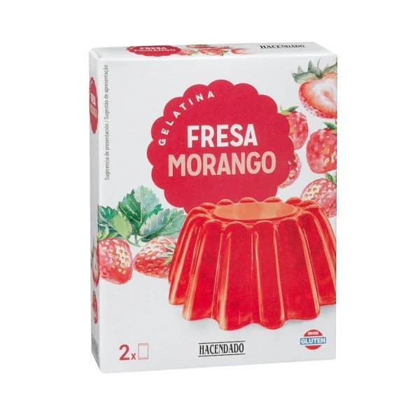 Preparado en polvo gelatina fresa Hacendado - 0.17 kg - Imagen del producto en Findit