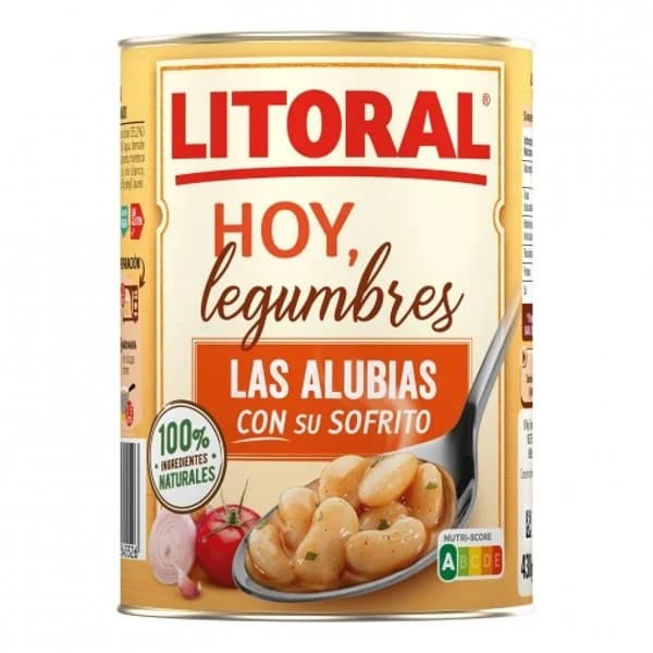 Alubias con su sofrito Hoy Legumbres Litoral sin gluten 430 g. - 0.43 kg - Imagen del producto en Findit