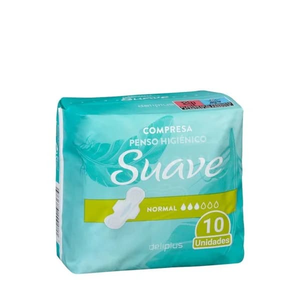 Compresa con alas normal Deliplus Suave - 10 ud - Imagen del producto en Findit