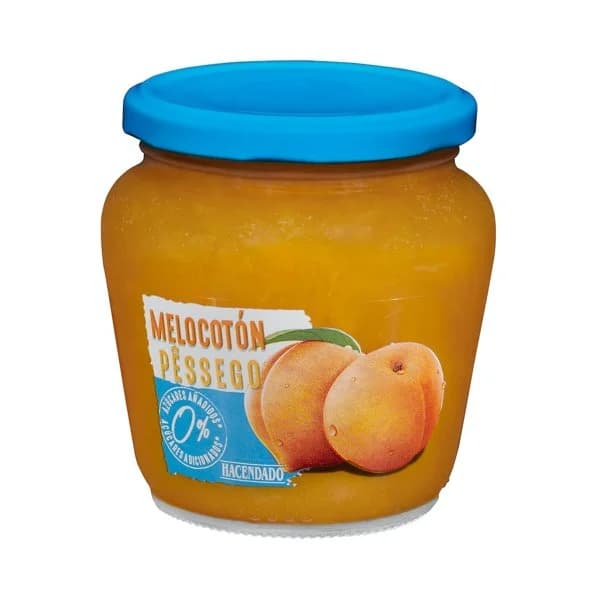 Confitura de melocotón Hacendado 0% azúcares añadidos - 0.38 kg - Imagen del producto en Findit