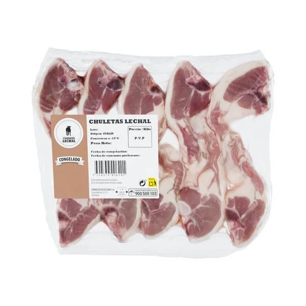 Chuletas cordero de lechal congeladas - 0.47 kg - Imagen del producto en Findit
