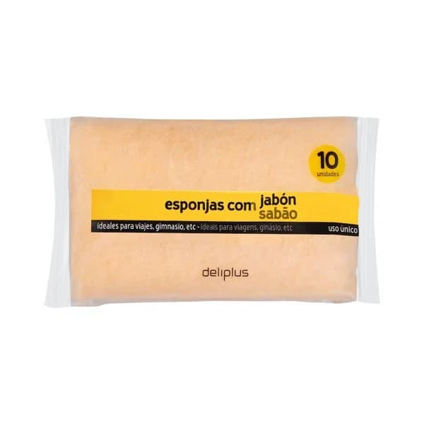 Esponjas de baño con jabón Deliplus - 10 ud - Imagen del producto en Findit