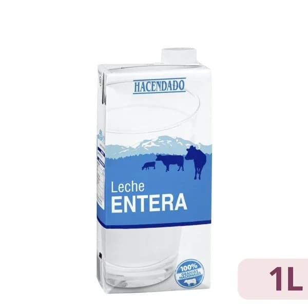Leche entera Hacendado - 1 l - Imagen del producto en Findit