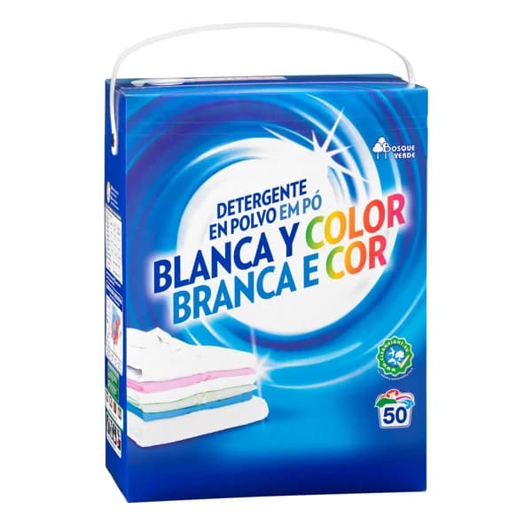 Detergente ropa blanca y de color Bosque Verde en polvo - 50 ud - Imagen del producto en Findit