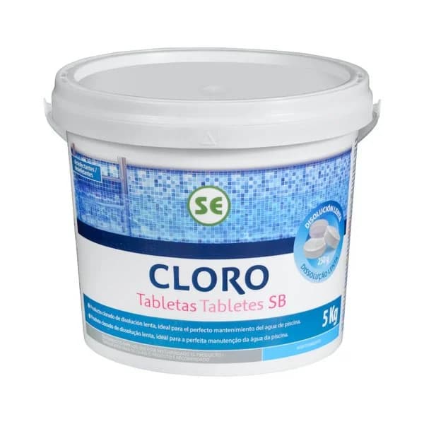 Cloro disolución lenta tabletas para piscina - 5 kg - Imagen del producto en Findit