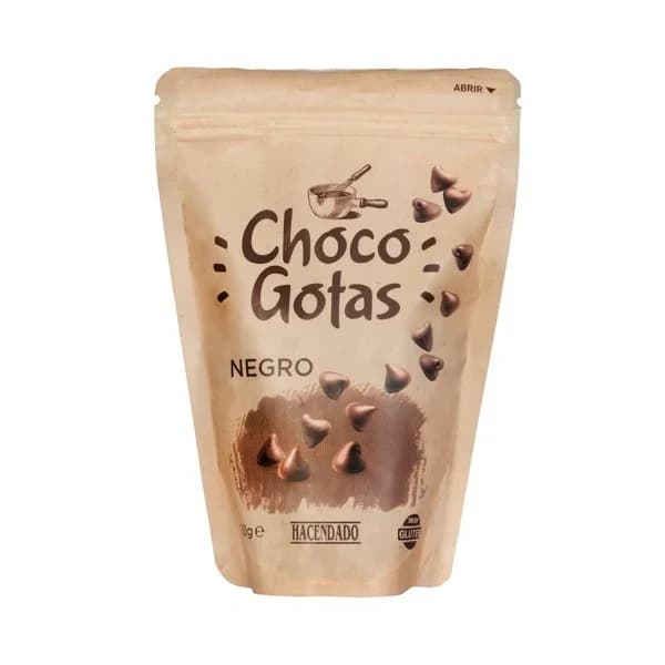Gotas de chocolate negro para fundir Hacendado - 0.25 kg - Imagen del producto en Findit