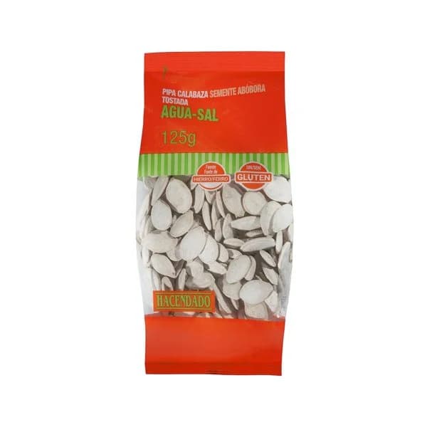 Pipas calabaza tostadas Hacendado aguasal - 0.13 kg - Imagen del producto en Findit