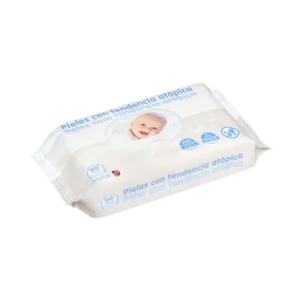 Toallitas bebé pieles con tendencia atópica Deliplus - 60 ud - Imagen del producto en Findit