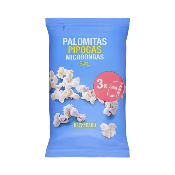 Palomitas de maíz con sal Hacendado para microondas - 0.27 kg - Imagen del producto en Findit