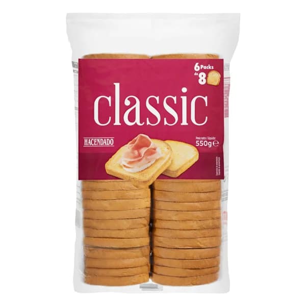 Pan tostado classic Hacendado - 0.55 kg - Imagen del producto en Findit
