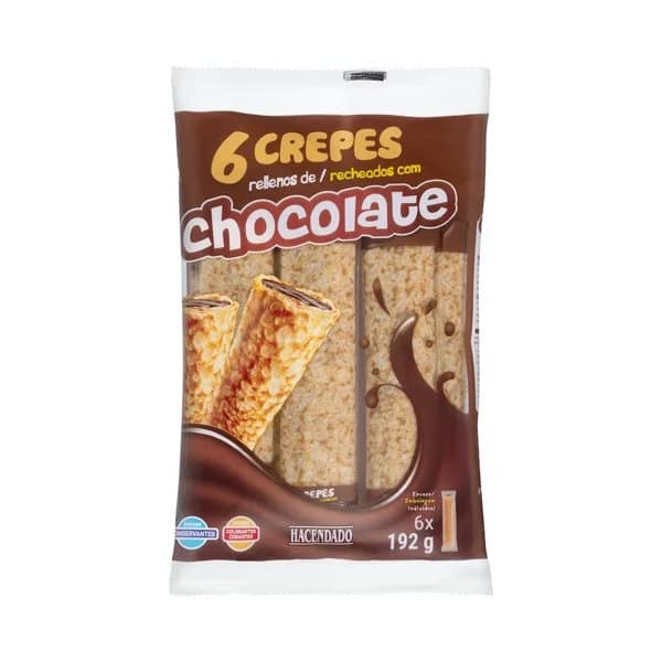 Crepes rellenos de chocolate Hacendado - 0.19 kg - Imagen del producto en Findit