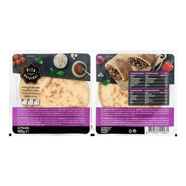 Pan de Pita Original precocido - 0.4 kg - Imagen del producto en Findit