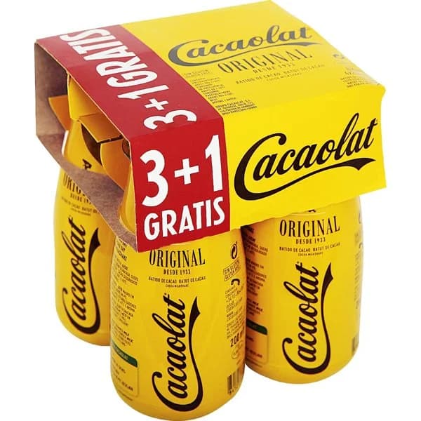Batido de chocolate original 4x200 ml - 0.8 ud - Imagen del producto en Findit