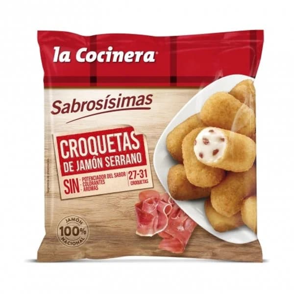 Croquetas de jamón serrano LA COCINERA, bolsa 500 g - 0.5 kg - Imagen del producto en Findit