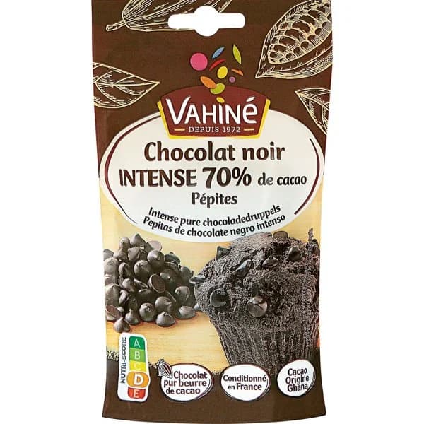 Pepitas Chocolate Negro Intenso 70% - 0.1 kg - Imagen del producto en Findit