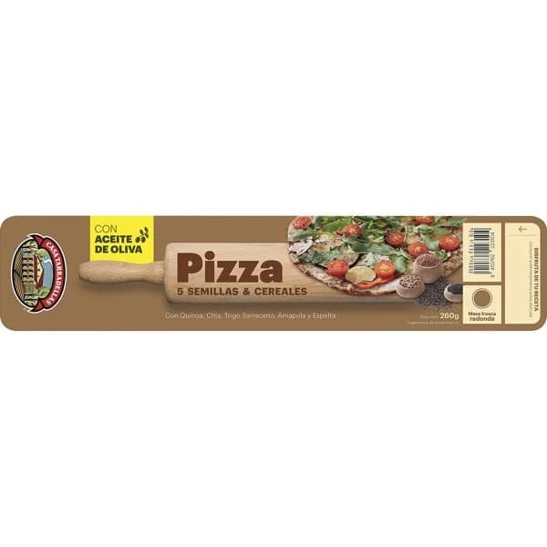 Masa fresca para pizza 5 semillas & cereales Casa Tarradellas 260 g. - 0.26 kg - Imagen del producto en Findit