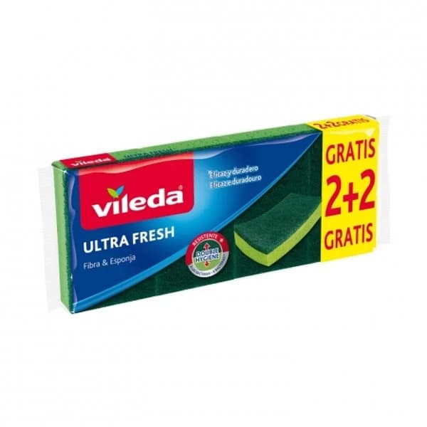 Estropajo con fibra Vileda bolsa 3 unidades - 3 ud - Imagen del producto en Findit