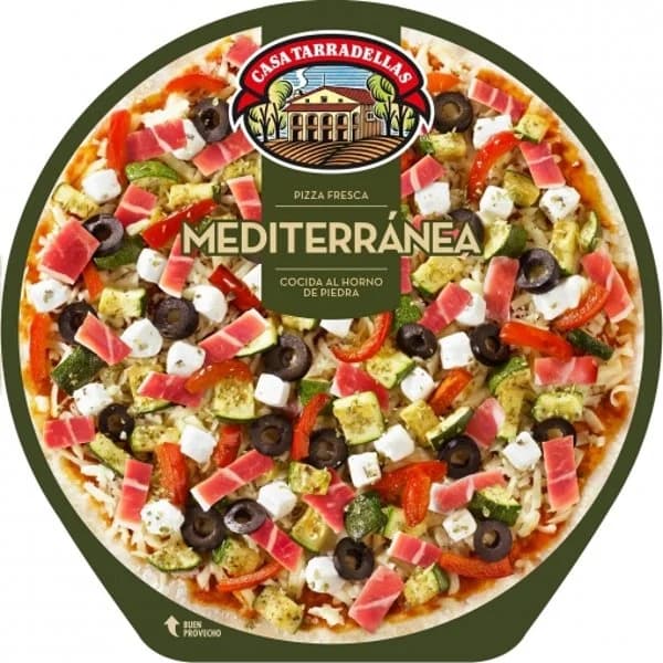 Pizza mediterránea CASA TARRADELLAS, 1 ud., 410 g - 0.41 kg - Imagen del producto en Findit