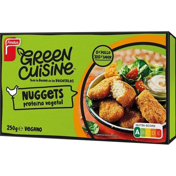 Nuggets 0% pollo GREEN CUISINE, caja 250 g - 0.25 kg - Imagen del producto en Findit
